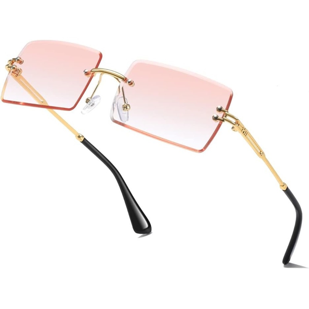 Sunglasses Outdoor Light Weight Pink Lens Gold Comfortable Casual Classic Street